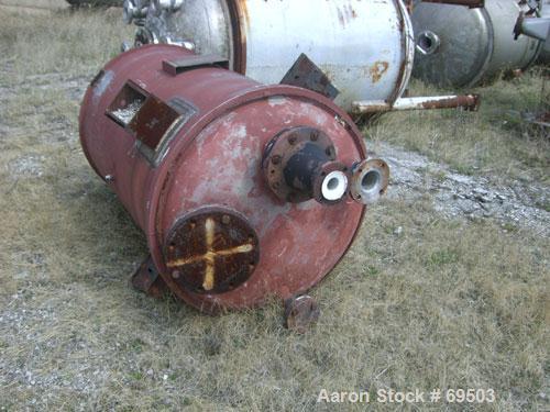 Used Missouri Boiler Pressure Tank, 250 Gallon, 316 Stainless Steel, Vertical. 36'' diameter x 56" straight side. Dished top and bottom. Internal rated 26 psi at 400 deg F.Openings: top 8", 6", 3", (...