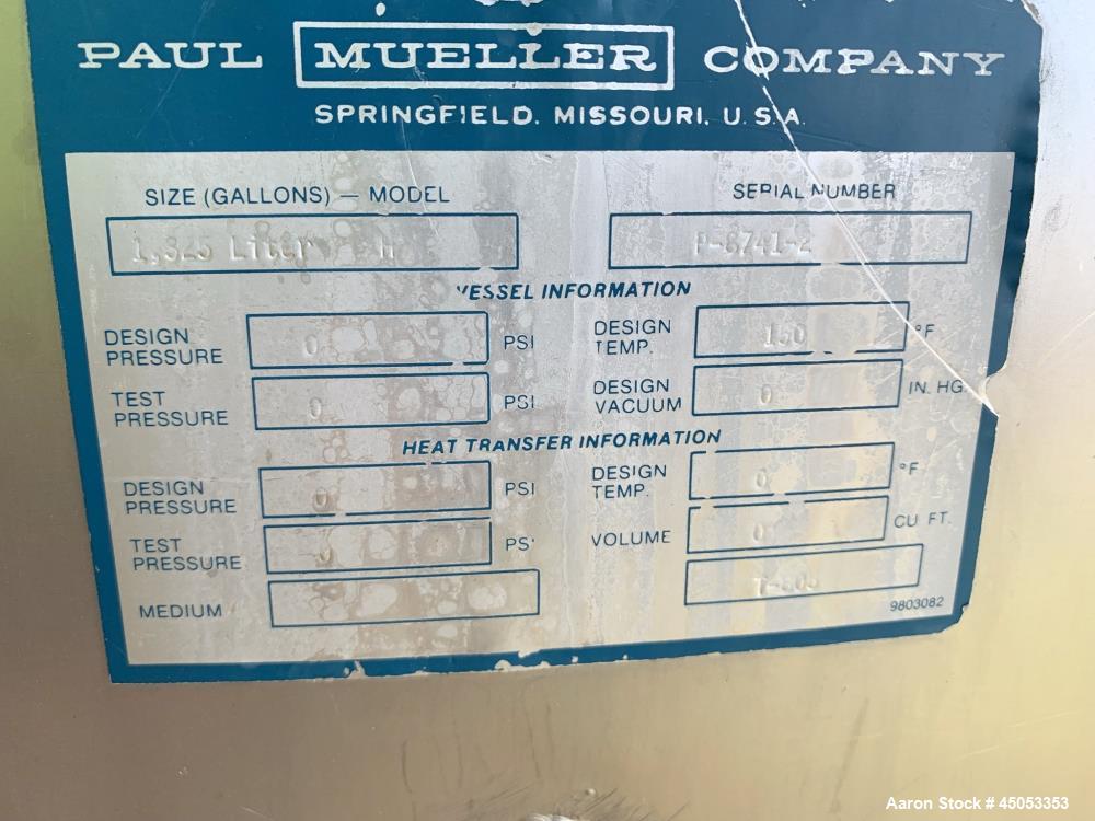 Mueller 350 Gallon Horizontal Mix Tank