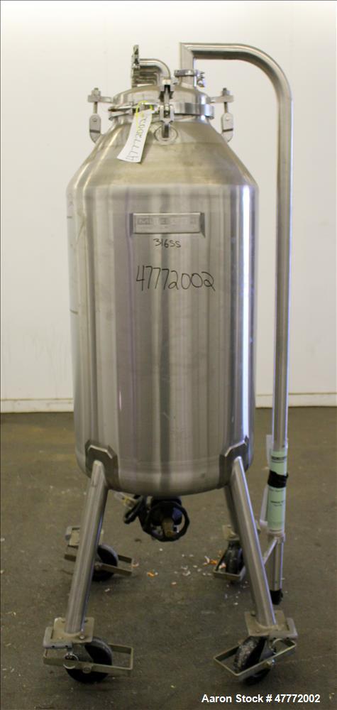 Used- Mueller Pressure Tank, 250 Liter(66.04 Gallon), 316 Stainless Steel, Verti