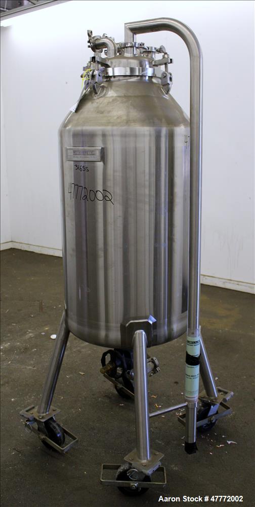 Used- Mueller Pressure Tank, 250 Liter(66.04 Gallon), 316 Stainless Steel, Verti