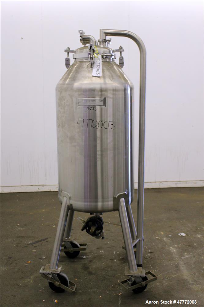 Used- Mueller Pressure Tank, 250 Liter(66.04 Gallon), 316 Stainless Steel, Verti