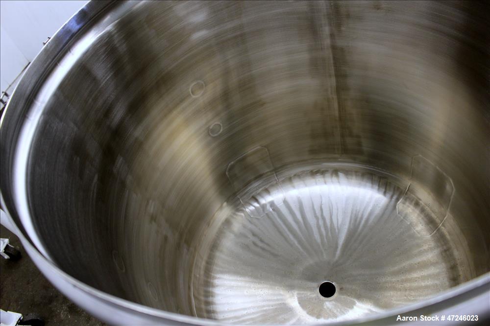 Used Mueller Tank, Model "F", 100 Gallon, 316 Stainless Steel, Vertical.