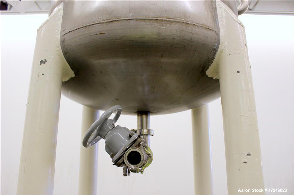 Used Mueller Tank, Model "F", 100 Gallon, 316 Stainless Steel, Vertical.