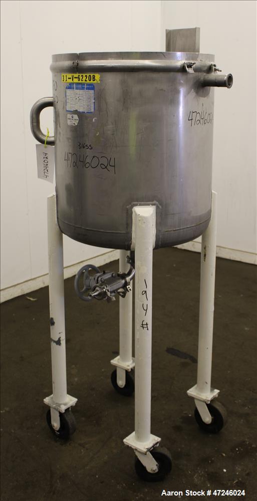 Used Mueller Tank, Model "F", 50 Gallon, 316 Stainless Steel, Vertical.