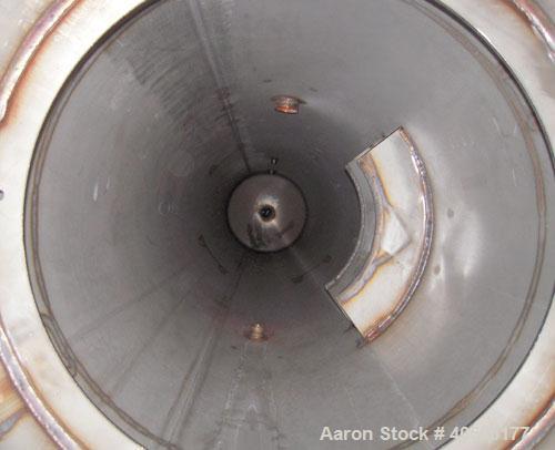 Unused- Mueller Flash Drum Pressure Tank, 200 gallon, model "F", 304L stainless steel, vertical. 24'' diameter x 138'' straight side, dished bolt on top, dished bottom. Internal rated 35 psi at 300 d...