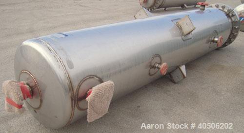 Unused- Mueller Flash Drum Pressure Tank, 200 gallon, model "F", 304L stainless steel, vertical. 24'' diameter x 138'' straight side, dished bolt on top, dished bottom. Internal rated 35 psi at 300 d...