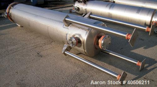 Unused- Mueller Pressure Tank, 263 Gallon, model "F", 304L stainless steel, vertical. 24" diameter x 138" straight side, dished bolt on top with davit arm, dished bottom. Internal rated 75 psi at 302...