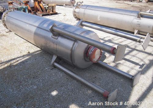 Unused- Mueller Pressure Tank, 263 Gallon, Model "F", 304L Stainless Steel, Vertical. 24" diameter x 138" straight side, dished bolt on top with davit arm, dished bottom. Internal rated 75 psi at 302...