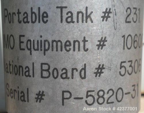 Used Mueller Pressure Tank, 66 Gallon, model F, 316L stainless steel, vertical. 24" Diameter x 32" straight side, cone top, dish bottom. Internal rated 15 psi @ 150 degrees F. Internal CIP spray ball...