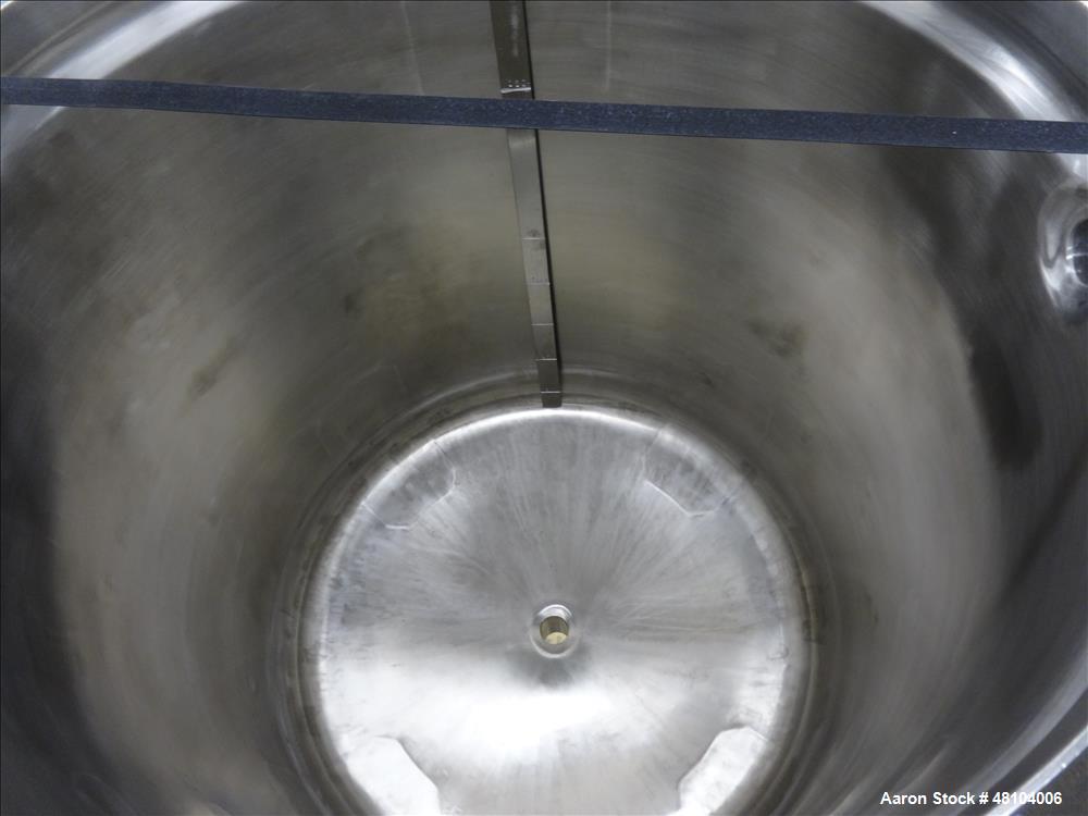 Used Mueller Tank, Model F, 50 Gallon, 316 Stainless Steel, Vertical.