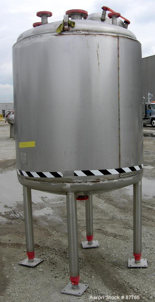 Unused-NEW: Mueller pressure tank, 470 gallon, 304/304L stainless steel, vertical. 48" diameter x 50" straight side. Dished top and bottom. Internal rated 15 psi at 200 deg F. Insulated with Foamglas...