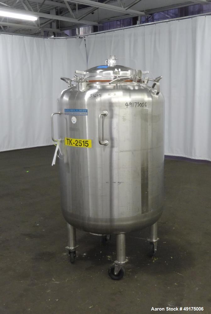 Used Mueller Pressure Tank, 158.5 Gallon (600 Liter), 316L Stainless Steel