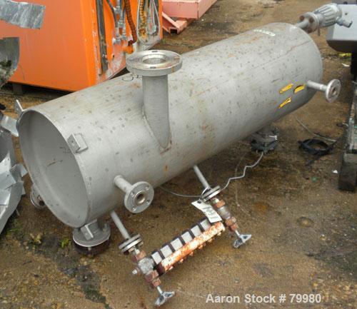 Used National Pipe Bending Pressure Tank, 40 Gallon, 316L Stainless Steel, Vertical. 18" diameter x 54" straight side, dished top, flat bottom. Internal rated 50 PSI/FV at 250 degrees F and 40 degree...