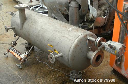 Used National Pipe Bending Pressure Tank, 40 Gallon, 316L Stainless Steel, Vertical. 18" diameter x 54" straight side, dished top, flat bottom. Internal rated 50 PSI/FV at 250 degrees F and 40 degree...