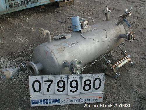 Used National Pipe Bending Pressure Tank, 40 Gallon, 316L Stainless Steel, Vertical. 18" diameter x 54" straight side, dished top, flat bottom. Internal rated 50 PSI/FV at 250 degrees F and 40 degree...