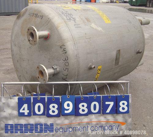 Used Niles Steel Tank Company Pressure Tank, 250 gallon, 316 stainless steel, vertical. 40" diameter x 48" straight side. Dish top and bottom. Internal rated full vacuum and 75 psi at 200 degrees F. ...