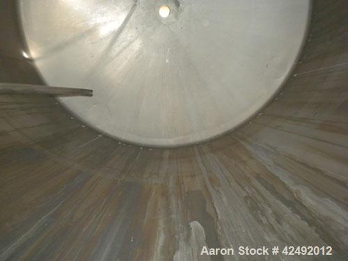 Used Tank, 440 Gallon, 304 Stainless Steel, Vertical. 48" Diameter x 52" straight side, dished top and bottom. Openings: top 1-1/2" tri-clamp, (5) 2" tri-clamp, 12" manway with a 4" tri-clamp in the ...