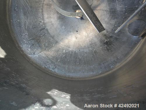 Used Tank, 80 Gallon, 304 Stainless Steel, Vertical. 30" Diameter x 24" straight side. Open top with a 2 piece cover, 1/2 bolt on, 1/2 clamp, dished bottom. Off center top entering Lightnin air opera...