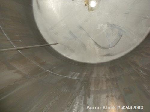 Used Tank, 440 Gallon, 304 Stainless Steel, Vertical. 48" Diameter x 52" straight side, dished top and bottom. Openings: top 1-1/2" tri-clamp, (5) 2" tri-clamp, 12" manway with a 4" tri-clamp in the ...