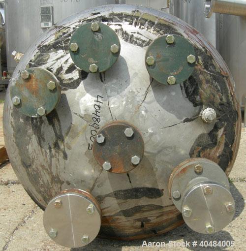 Used Vessels Pipe Pressure Tank, 225 gallon, 304L stainless steel, vertical. 36" diameter x 48" straight side, 2:1 elliptical top and bottom. Internal rated 95 psi at 400 deg F, or FV/15 psi at 400 d...