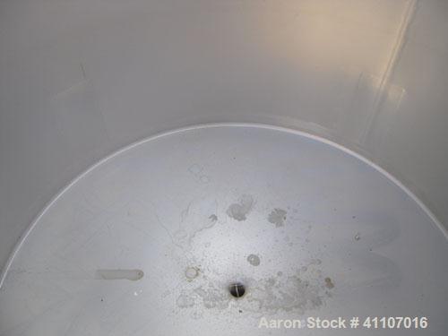 Used Tank, Approximately 200 Gallon, 316 Stainless Steel, Vertical. 45" diameter x 30" straight side. Flat top with 2 piece hinged cover, Slight dish bottom. 1 1/2" sanitary center bottom outlet. Mou...