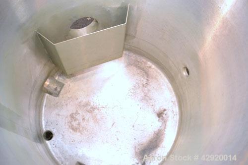 Used Tank, 110 Gallon, 304 Stainless Steel, Vertical. 30’’ Diameter x 36’’ straight side. Flat open top with a 1 piece cover, sloped bottom. Top bolt on 10’’ 316 stainless steel extension with a 3’’ ...