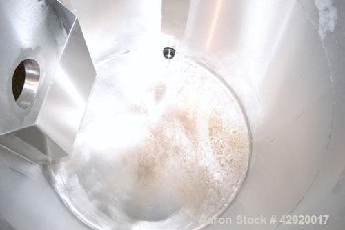 Used Tank, 110 Gallon, 304 Stainless Steel, Vertical. 30 Diameter x 36 straight side. Flat open top with a 1 piece cover, sloped bottom. Openings side 2 tri-clamp, 3 tri-clamp, 6 tri-clamp, 2 tri-cla...