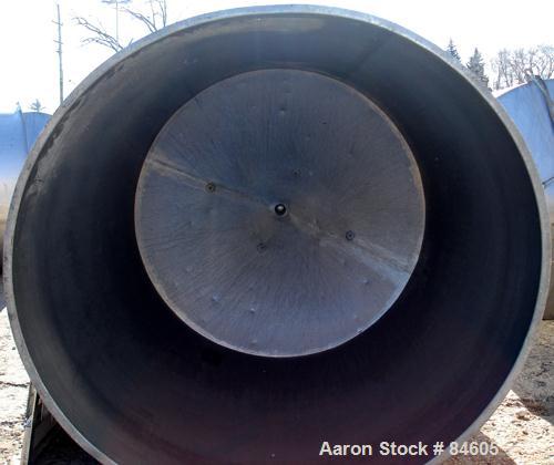 Used Tank, 350 Gallon, 304 Stainless Steel, Vertical. 44" diameter x 47" straight side. Open top, no cover, coned bottom. 2" tri-clamp center bottom outlet. No legs.