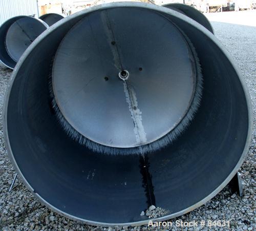 Used Tank, 350 Gallon, 304 Stainless Steel, Vertical. 44" diameter x 47" straight side. Open top, no cover, coned bottom. 2" tri-clamp center bottom outlet. No legs.