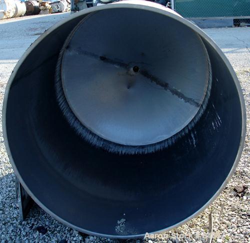 Used Tank, 350 Gallon, 304 Stainless Steel, Vertical. 44" diameter x 47" straight side. Open top, no cover, coned bottom. 2" tri-clamp center bottom outlet. No legs.