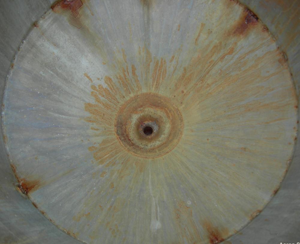 Used Tank, 50 Gallon, 316 Stainless Steel, Vertical. 24" diameter x 24" straight side. Dished top, 16" coned bottom. Openings: top 3/4" NPT, 1-1/2" NPT, 2-1/2" NPT, 6" hand hole with cover; 1" NPT ce...