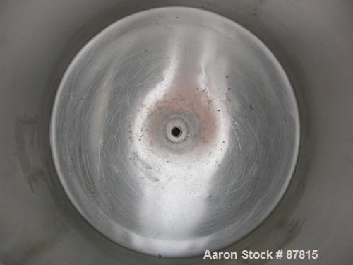 Used Tank, 55 Gallon, 321 Stainless Steel, Vertical. 24" Diameter X 28" straight side, dish top and bottom. Openings:  top (2) 1-1/2", (2) 2", 5-3/4"; 1-1/2" center bottom outlet. Mounted on 3 carbon...