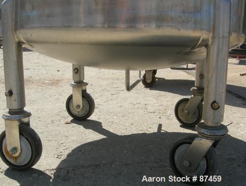 Used Northland Stainless Pressure Tank, 500 Liter (132 Gallon), 316 Stainless Steel, Vertical. 34" Diameter x 32" straight side, dished top and bottom. Internal rated 30 psi at -20 to 300 deg F. Open...