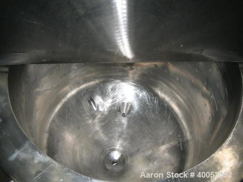 Used: Northland Stainless Company, 16 gallons, 316L stainless steel, jacketed, vertical.  20" diameter x 15" straight side x 11" coned bottom.  Flat top with 1 piece bolt down cover.  Jacket rated 10...