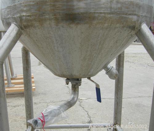 Used: Northland Stainless Company, 16 gallons, 316L stainless steel, jacketed, vertical.  20" diameter x 15" straight side x 11" coned bottom.  Flat top with 1 piece bolt down cover.  Jacket rated 10...