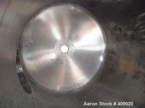 Used Northland Stainless Pressure Tank, 55 Gallon, 316L Stainless Steel, Vertical. 24" diameter x 26 1/2" straight side, dish top and bottom. Internal rated 100/fv at 150 deg F. Openings: top (2) 2",...