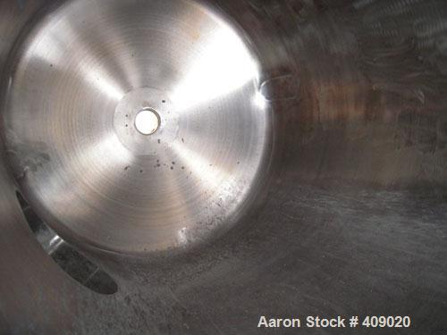 Used Northland Stainless Pressure Tank, 55 Gallon, 316L Stainless Steel, Vertical. 24" diameter x 26 1/2" straight side, dish top and bottom. Internal rated 100/fv at 150 deg F. Openings: top (2) 2",...
