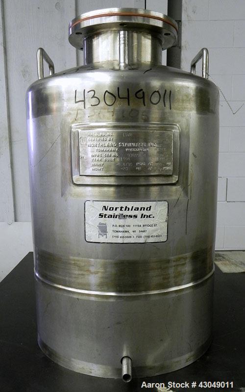 Used 50 Liter Stainless Steel Northland Stainless Pressure Tank