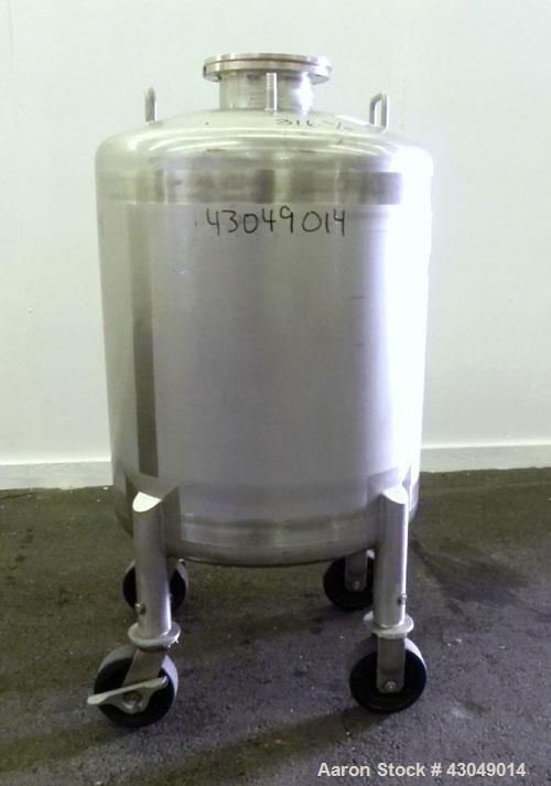 Used Northland Stainless Pressure Tank, 200 Liter (52.8 Gallon), 316L Stainless Steel, Vertical.24’’ Diameter x 22’’ straight side, dished top and bottom. Internal rated -8.8/30 psi at -20 to 300 deg...