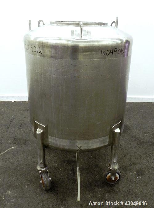 Used Northland Stainless Pressure Tank, 500 Liter (132 Gallon), 316L Stainless Steel, Vertical. 34’’ Diameter x 33’’ straight side, dished top and bottom. Internal rated 30 psi at -20 to 300 degrees ...