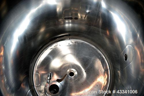 Used Northland Stainless Pressure Tank, 500 Liter (132.12 Gallon), 316L Stainless Steel, Vertical. 30” Diameter x 37” straight side. Bolt on counter balanced hinged dished top, dish bottom. Internal ...