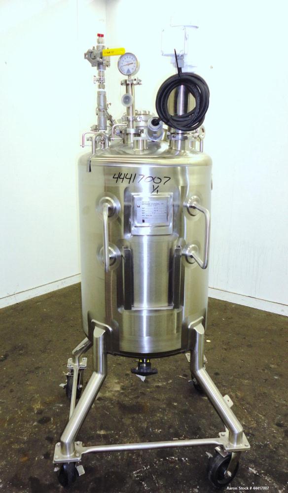 Unused- Northland Stainless Pressure Tank, 200 Liter (52.8 Gallon), 316 L Stainless Steel, Vertical.  24" Diameter x 30-1/2" straight side, dished top and bottom.  Internal rated  50 psi/full vacuum ...