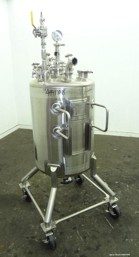 Unused- Northland Stainless Pressure Tank, 200 Liter (52.8 Gallon), 316 L Stainless Steel, Vertical.  24" Diameter x 30-1/2" straight side, dished top and bottom.  Internal rated  50 psi/full vacuum ...