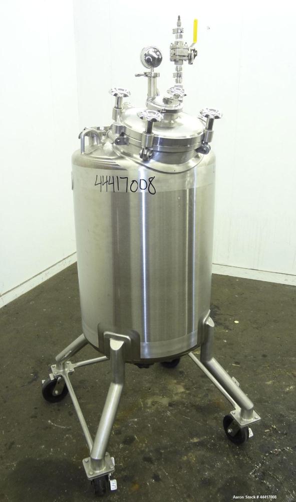 Unused- Northland Stainless Pressure Tank, 200 Liter (52.8 Gallon), 316 L Stainless Steel, Vertical.  24" Diameter x 30-1/2" straight side, dished top and bottom.  Internal rated  50 psi/full vacuum ...