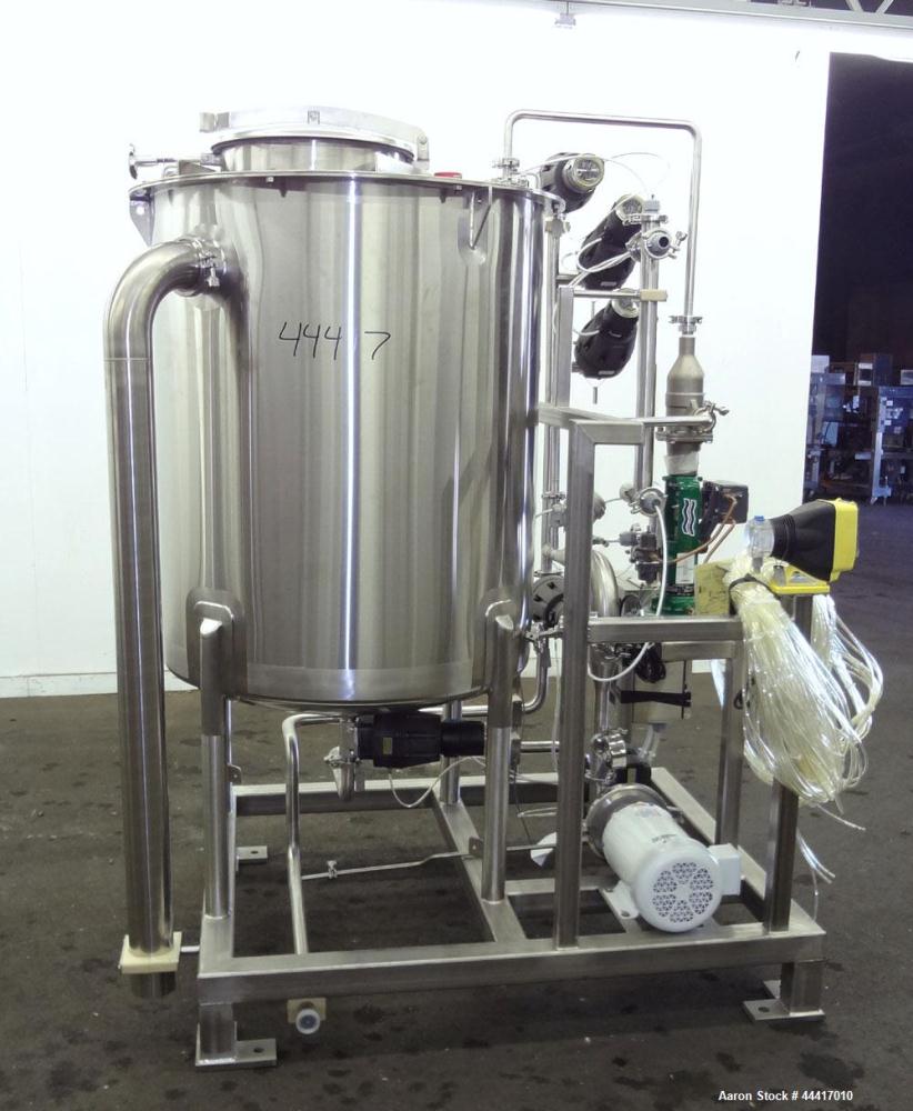 Unused- Northland Stainless Tank, 750 Liter (198 Gallon), 316 L Stainless Steel, Vertical.  38” Diameter x 45” straight side, flat bolt on top, dished bottom, rated to 150 degrees F.  Openings:  top ...