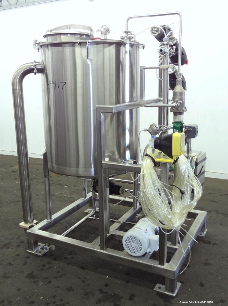 Unused- Northland Stainless Tank, 750 Liter (198 Gallon), 316 L Stainless Steel, Vertical.  38” Diameter x 45” straight side, flat bolt on top, dished bottom, rated to 150 degrees F.  Openings:  top ...