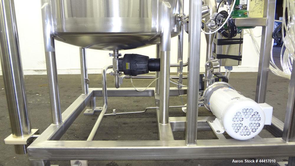 Unused- Northland Stainless Tank, 750 Liter (198 Gallon), 316 L Stainless Steel, Vertical.  38” Diameter x 45” straight side, flat bolt on top, dished bottom, rated to 150 degrees F.  Openings:  top ...