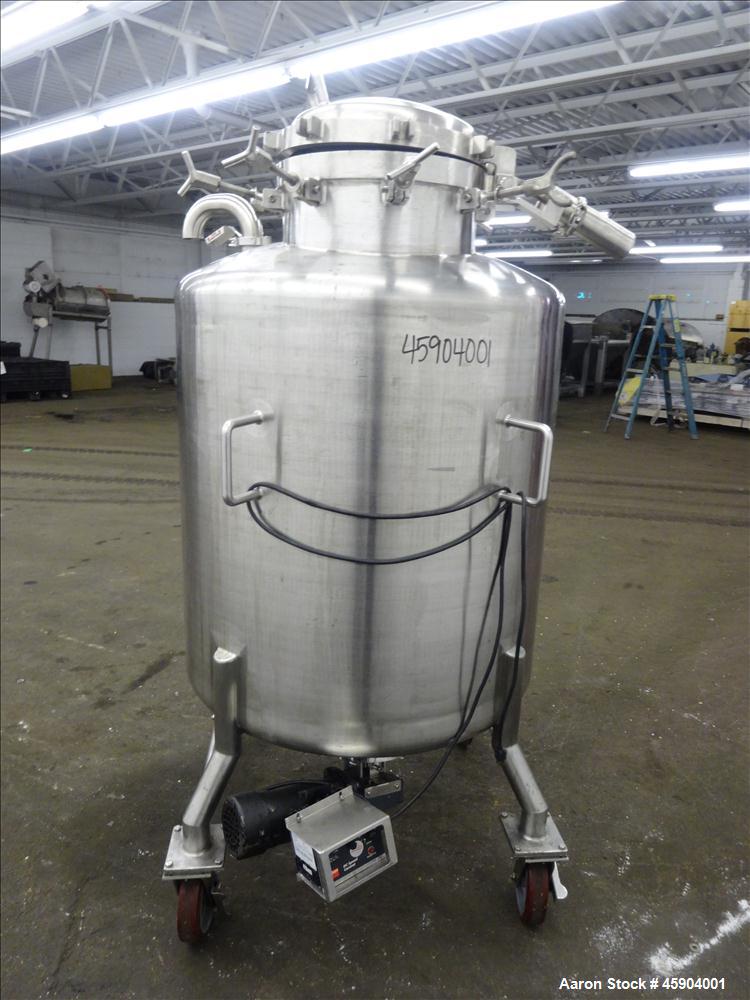 Used Northland Stainless Pressure Tank, Approximate 150 Gallon, 316L Stainless Steel, Vertical. 35-5/8" Diameter x 32" straight side. Dished top and bottom. Internal rating Full Vacuum 50 psi at 300 ...