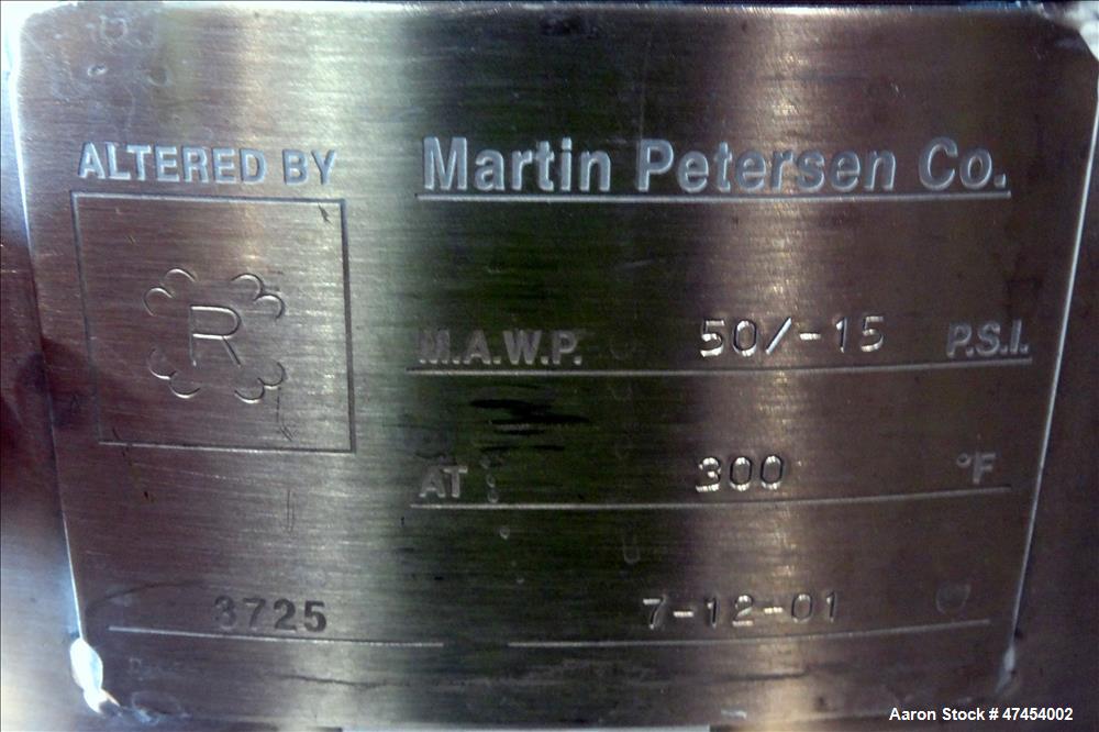 Used Northland Stainless Pressure Tank, Approximate 55 Gallons, 316 Stainless S
