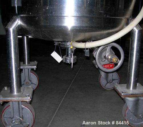 USED: Northland Stainless pressure tank, 60 gallon, 316 stainless steel, polished internal. 24" diameter x 32" straight side, dished top and bottom. Internal rated FV/50 psi at 400 deg F. (1) Spray b...